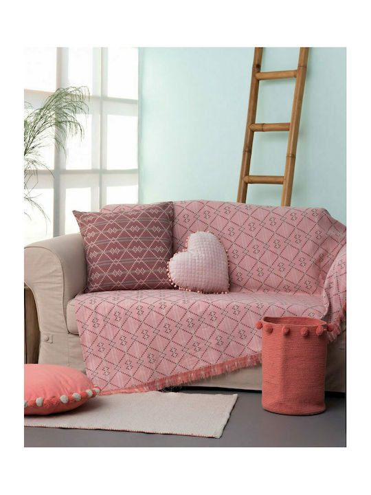 Palamaiki Sofa Throws 2 Seater Tradi 180x250cm Coral