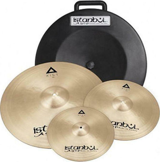 Istanbul Cymbals' Set with Carrying Case Xist 3-pack 14'' 16'' 20'' + Hardcase (14" Hi-Hat, 16" Crash, 20" Ride)