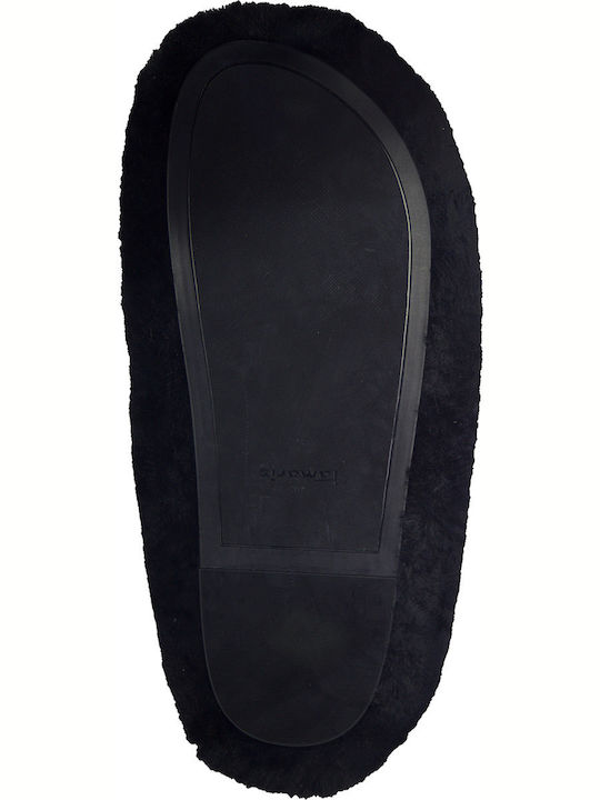 Winter Women's Slippers with Fur Black