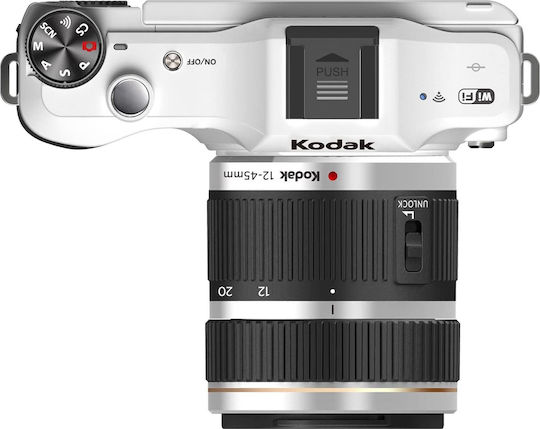 Kodak S1 Mirrorless Φωτογραφική Μηχανή Kit (PixPro 12-45mm F3.5-6.3) Λευκή