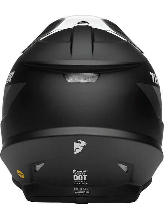 Thor Sector Runner Black/White Κράνος Μηχανής Motocross DOT / ECE 22.05