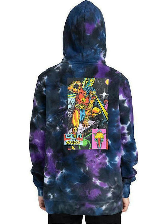 Element Escape Heaven Men's Sweatshirt with Hood and Pockets Purple