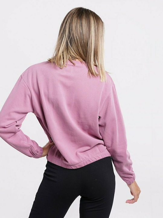 Cropped Women's Sweatshirt Dusty Rose