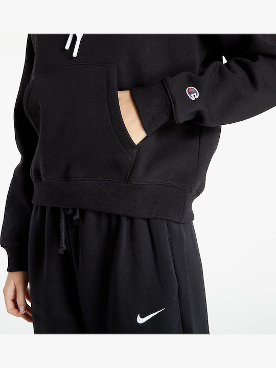 Women's Sweatshirt Hooded Black