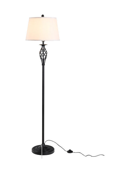 HomCom Stehlampe H158cm. mit Fassung für Lampe E27 Weiß