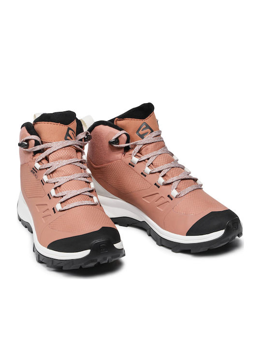 Salomon Outsnap CSWP Γυναικεία Ορειβατικά Μποτάκια Mocha Mousse / Vanilla Ice / Black