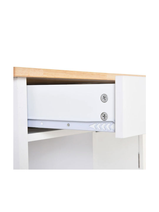 HomCom Wooden Kitchen Trolley 5 Tiers White 66x39.5x86.5cm