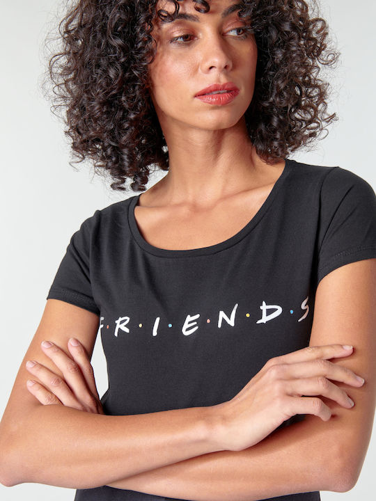Friends Logo WOFRIENTS001 Γυναικείο T-shirt Μαύρο
