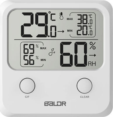 Baldr Indoor Thermometer & Hygrometer Tabletop Λευκό