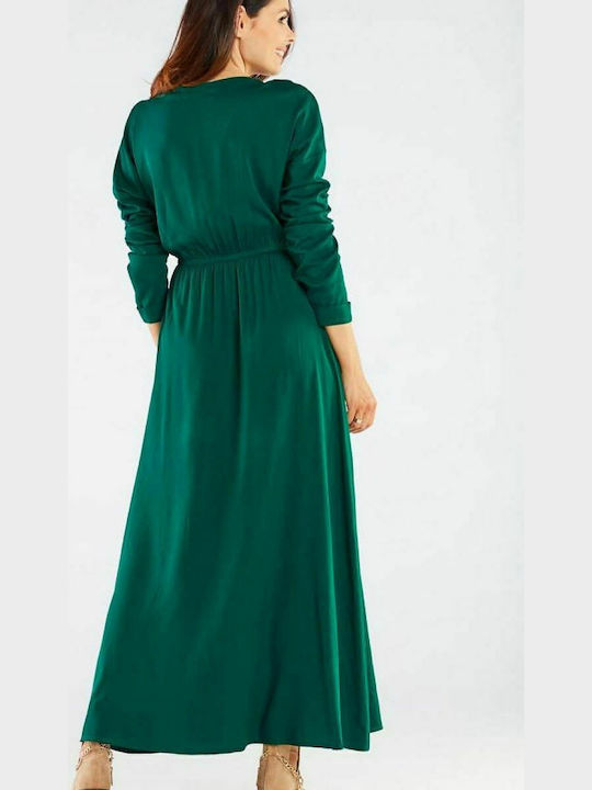 Awama Maxi Dress Wrap Green