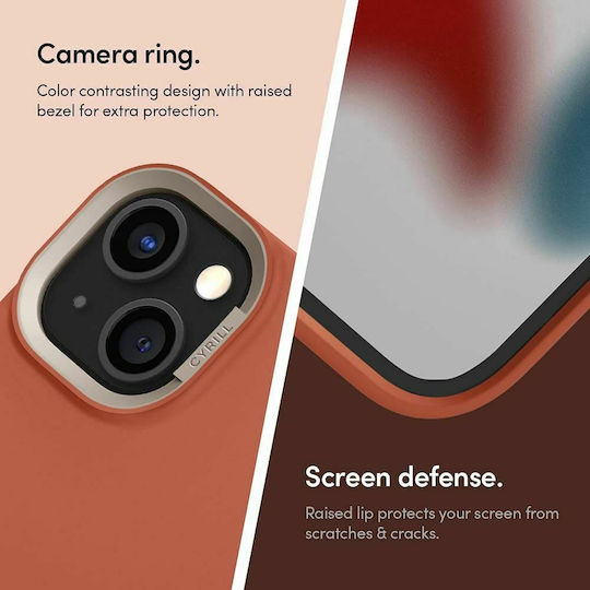 Spigen Cyrill Color Brick Umschlag Rückseite Silikon 2mm Chili (iPhone 13) ACS03615