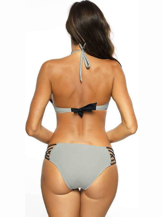 Marko Bikini Set Strapless Top & Slip Bottom M-559 Silver 141233