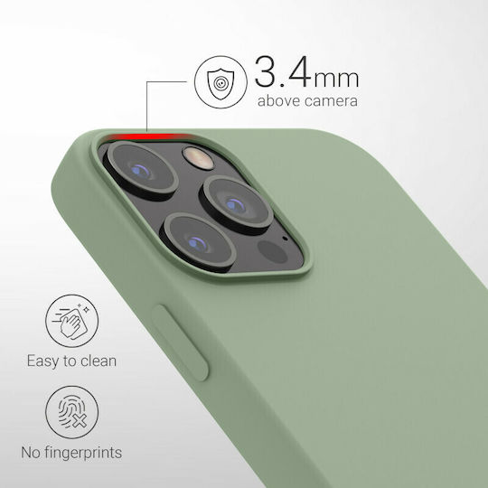 KWmobile Rubber Back Cover Silicone Grey Green (iPhone 12 Pro Max)