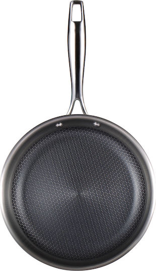 MasterPro Hi-Tech3 Τηγάνι από Ανοξείδωτο Ατσάλι με Αντικολλητική Επίστρωση 24cm