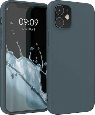 KWmobile Flexible Rubber Umschlag Rückseite Silikon Slate Grey (iPhone 12 / 12 Pro) 53938.202