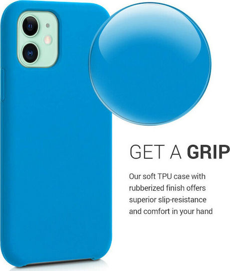KWmobile Rubber Back Cover Silicone Blue Temptation (iPhone 11) 49724.157