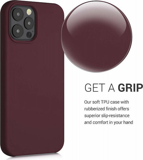 KWmobile Rubber TPU Back Cover Silicone Tawny Red (iPhone 12 Pro Max)