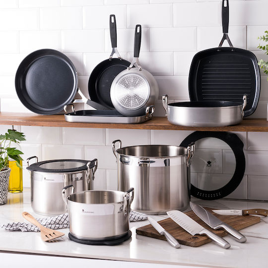 MasterPro Smart Βαθιά Ανοξείδωτη Κατσαρόλα 12.9lt / 28cm