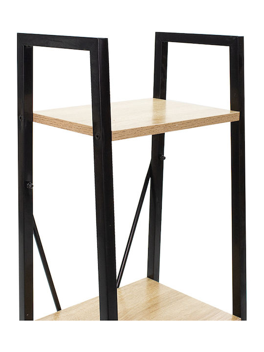 Βιβλιοθήκη Ramon Φυσικό / Μαύρο 34x32.5x148εκ.