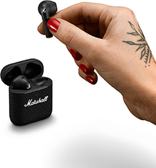 Marshall Minor III Earbud Bluetooth Handsfree Earphones with Sweat Resistance and Charging Case Black