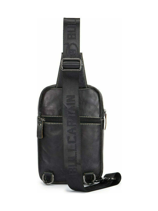 Leather Men's Bag Sling Black