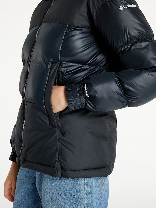 Pike Lake II Women's Short Puffer Jacket for Winter with Hood Black