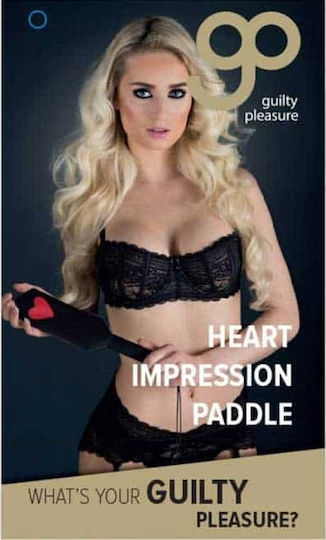 Guilty Pleasure Heart Impression Paddle Paddle in Schwarz Farbe