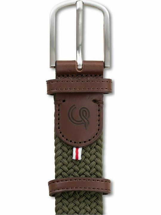 Edinburgh Elastic Men's Belt Khaki