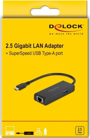 DeLock 63826 Αντάπτορας Δικτύου USB-C με Ενσύρματη Σύνδεση Ethernet