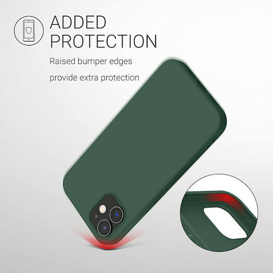 KWmobile Back Cover Silicone Moss Green (iPhone 12 / 12 Pro)