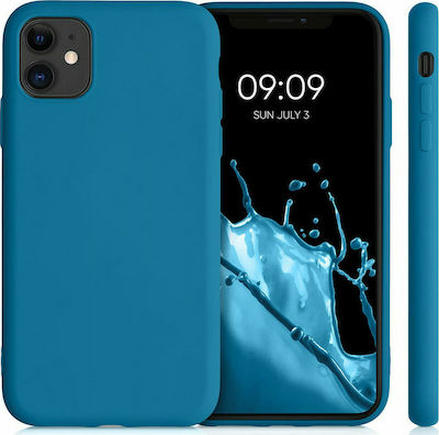 KWmobile Rubberized Coperta din spate Silicon Caribbean Blue (iPhone 11) 50791.224