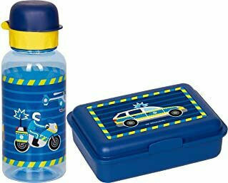 Die Spiegelburg Police Plastic Kids' Food Container Blue