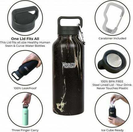 Healthy Human Stein Bottle Recyclable Thermos Bottle Stainless Steel BPA Free 946ml Brown