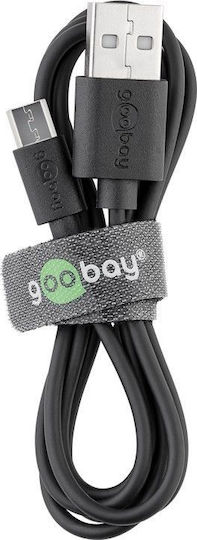 Goobay Regular USB 2.0 to micro USB Cable Μαύρο 1m (72227)