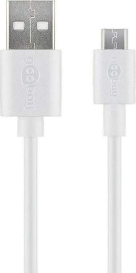 Goobay Regular USB 2.0 to micro USB Cable Λευκό 1m (43837)