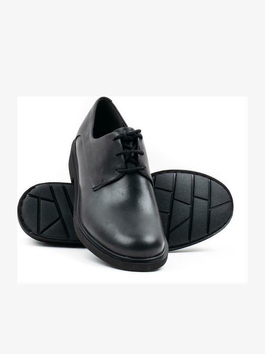 Newman Women's Leather Derby Shoes Black