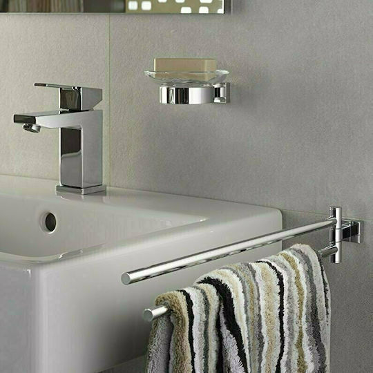 Grohe Essentials Double Wall-Mounted Bathroom Rail ​43.9x43.9cm Silver