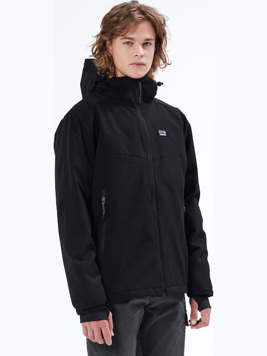 Geci Barbati 3 În 1 Iarnă Waterproof și cu Protecție Împotriva Vântului Negru