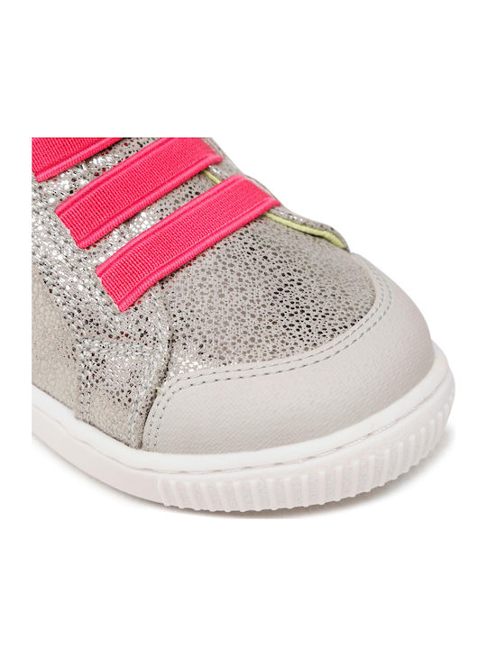 Kinder Sneakers Hoch mit Klettverschluss Silber