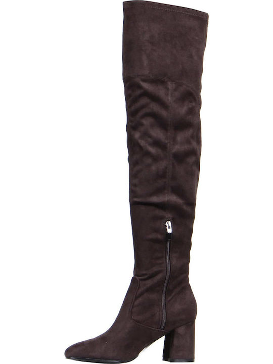 Ravin2 Wildleder Damenstiefel Über dem Knie Gray