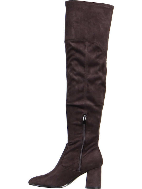 Ravin2 Wildleder Damenstiefel Über dem Knie Gray
