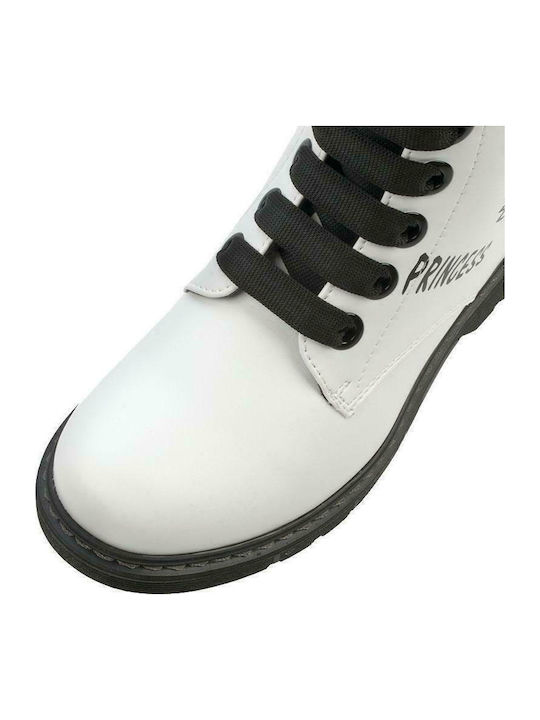 Kids Boots with Zipper White
