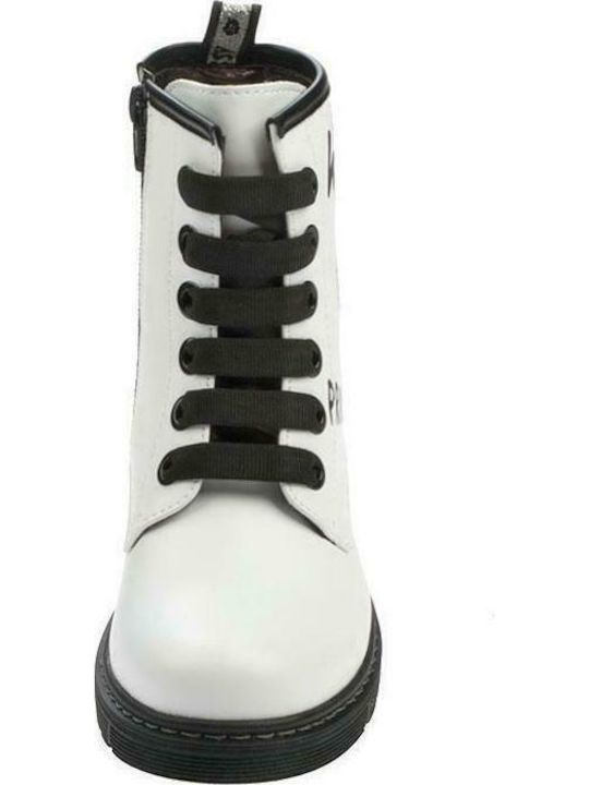Kids Boots with Zipper White