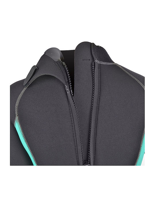Aropec Black/ Ολόσωμη Στολή Κατάδυσης με Φερμουάρ Turquoise 5mm