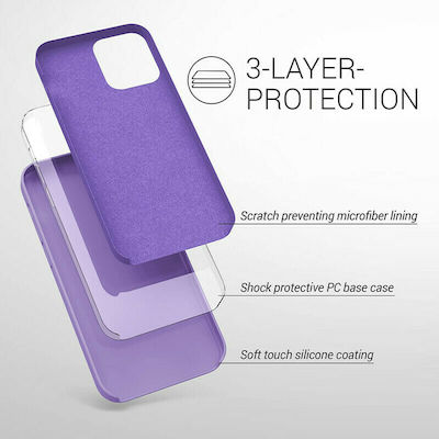 KWmobile Rubber Umschlag Rückseite Silikon Violet Purple (iPhone 12 Pro Max) 52644.222