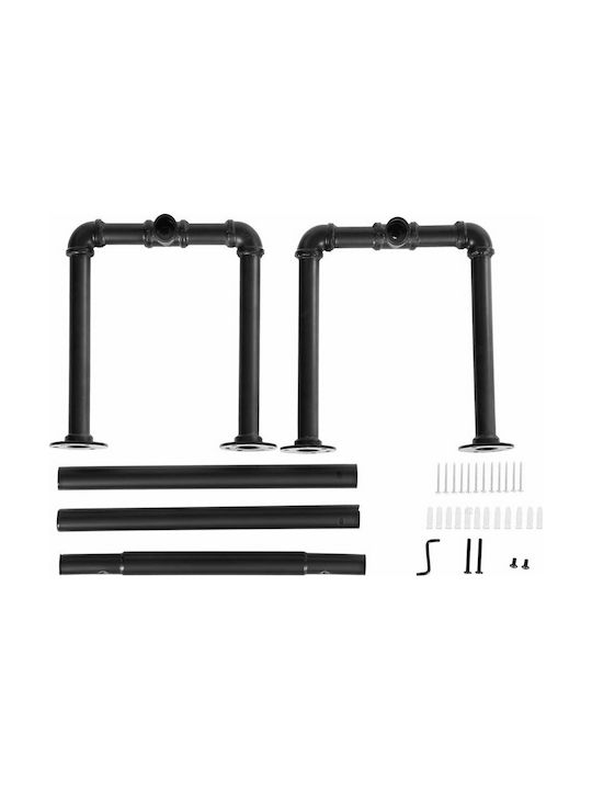 Songmics Metal Wall Hanger Μαύρη 110x29.3cm 2pcs
