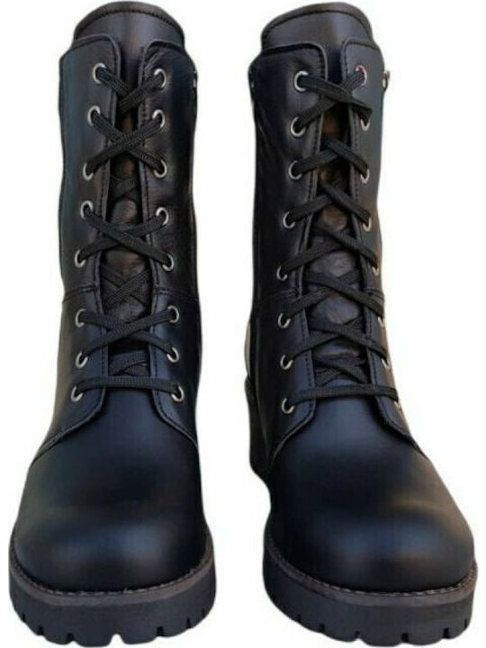 Leather Women's Ankle Boots Black