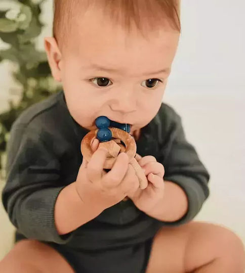 Nibbling Stellar Teething Ring from Wood for 0 Months+