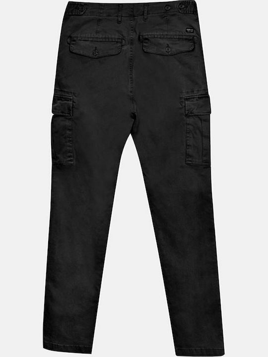 Trousers Cargo Elastic in Regular Fit Black