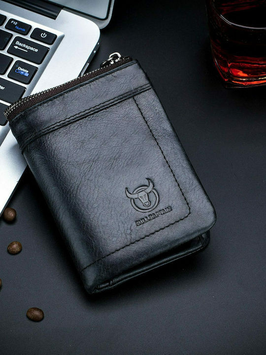 Leather Men's Wallet Classic with RFID Black
